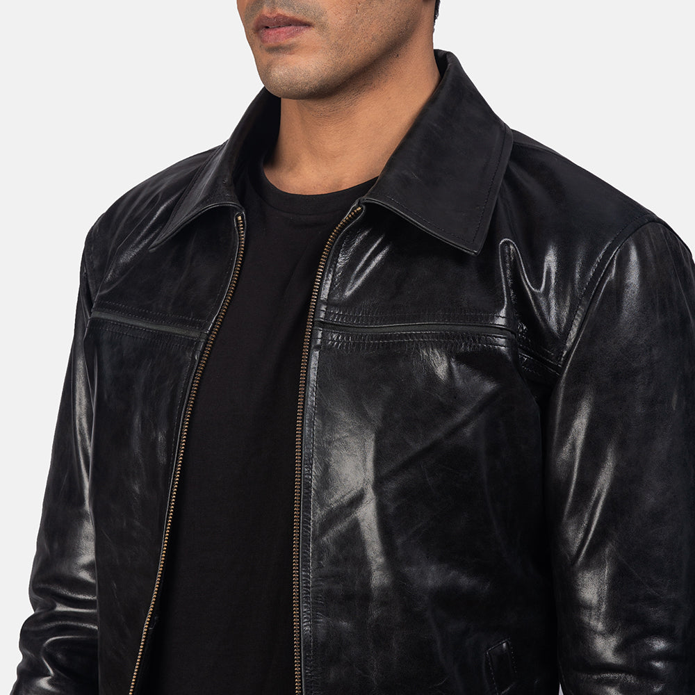 Mystical Black Men’s Leather Jacket