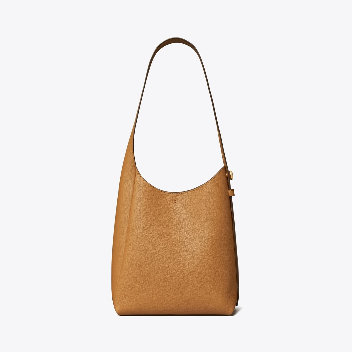 Tan Leather Shoulder Bag – Minimalist Hobo Tote