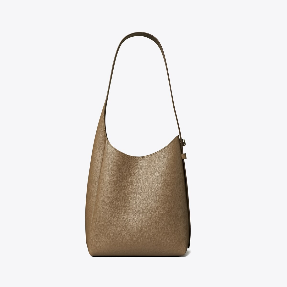 Tan Leather Shoulder Bag – Minimalist Hobo Tote