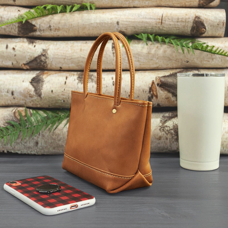 Leather Petite Charlene Purse Fawn